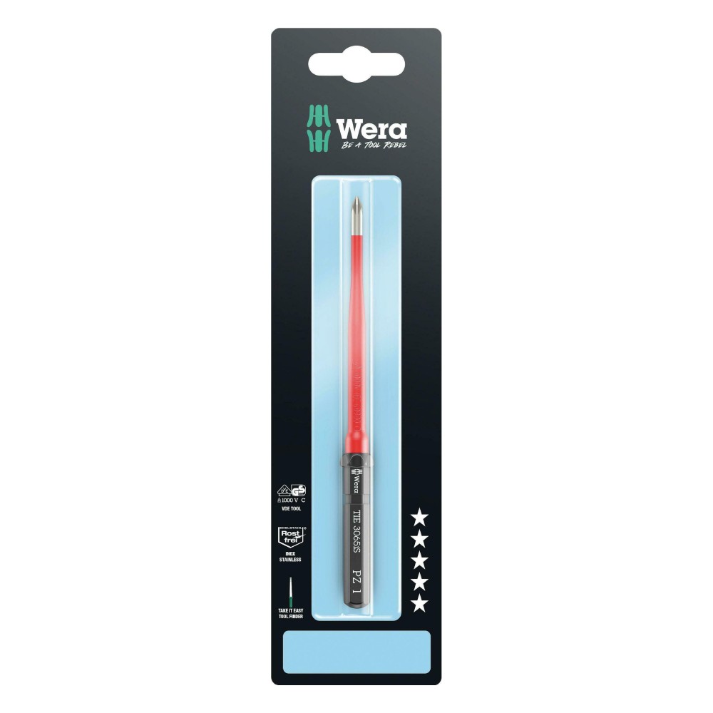 ก้านไขควง Wera Kraftform Kompakt VDE 3065 iS 05006582001 PZ1 x 157 mm
