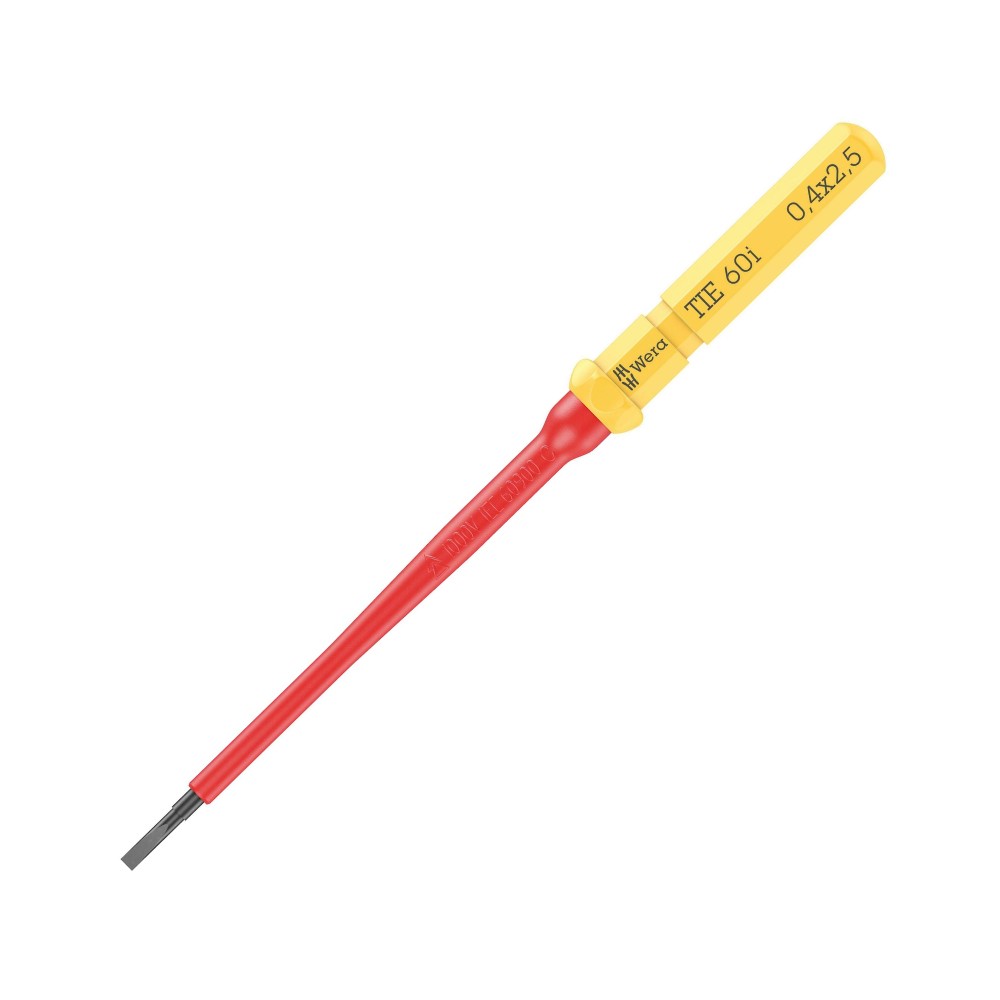 ก้านไขควงปากแบน Wera Kraftform Kompakt VDE 60 iS 05006500001 ขนาด 0 4 x 2 5 x 157 mm