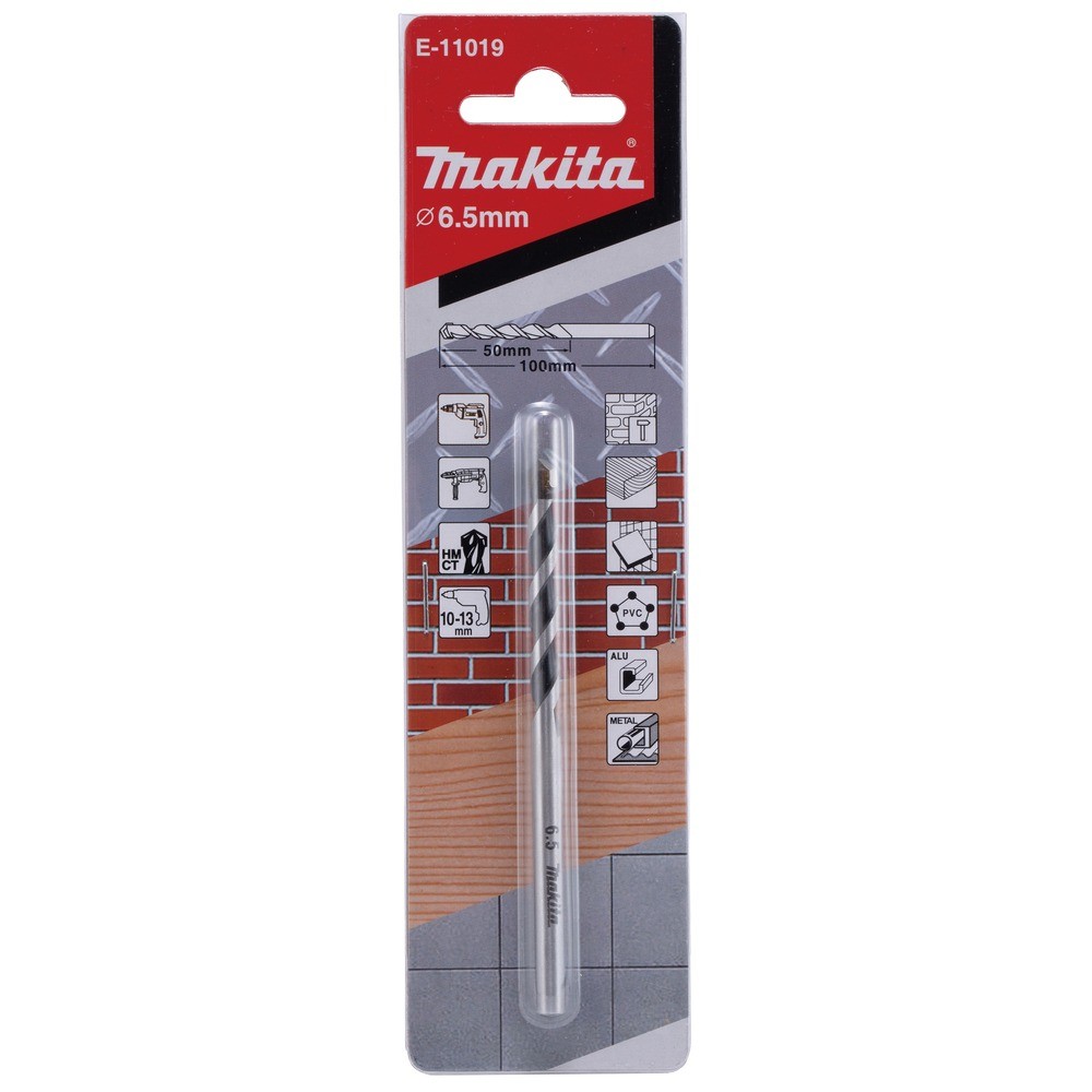 ดอกสว่าน MAKITA E 11019 เจาะก้านกลมเอนกประสงค์ TCT 6 5x100mm