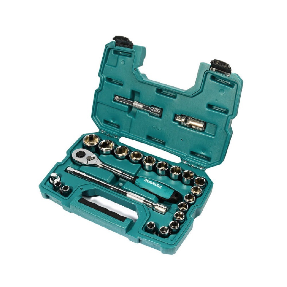ชุดลูกบล็อกทะลุพร้อมด้ามฟรี  MAKITA  B 65589   23ชิ้น ชุด  ขนาด 1 2 นิ้ว 