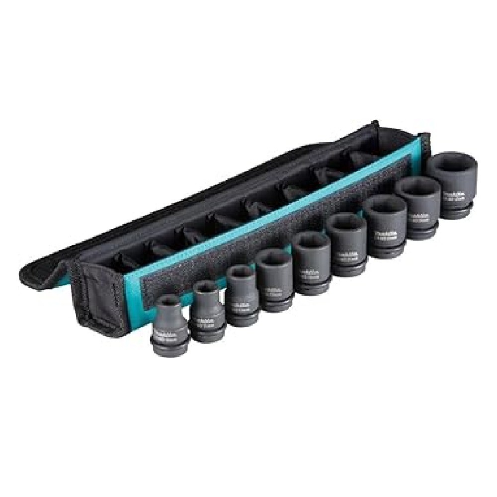 ชุดลูกบล็อก  MAKITA B 69749  Impact 1 2 นิ้ว 9 ลูกเบอร์ ขนาด 10 27x38mm Textile Case