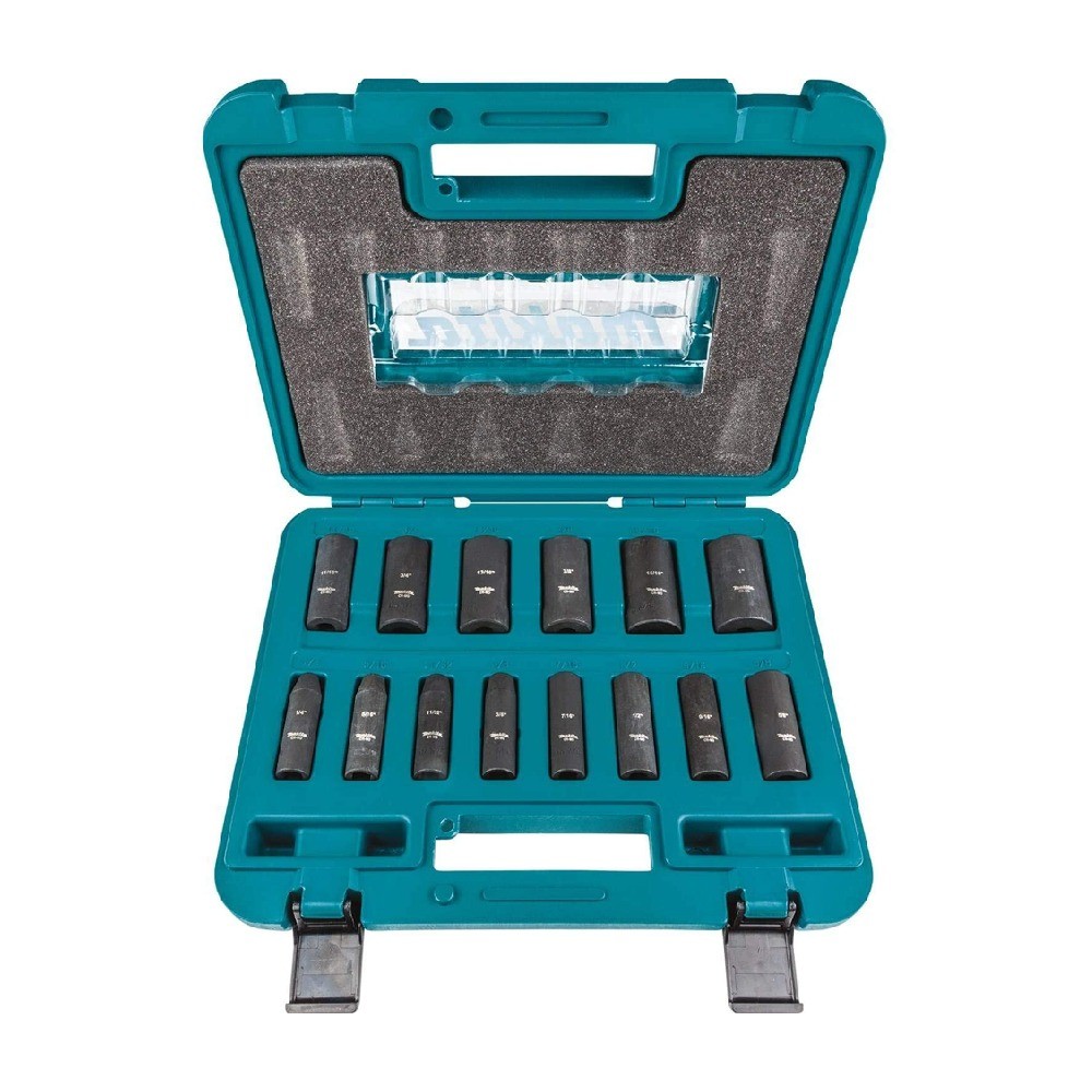 ชุดลูกบล็อก  MAKITA B 55550  Impact SQ 3 8″ 14ชิ้น ชุด  รุ่นยาว  Deep type  ขนาด 8 22×63 มม