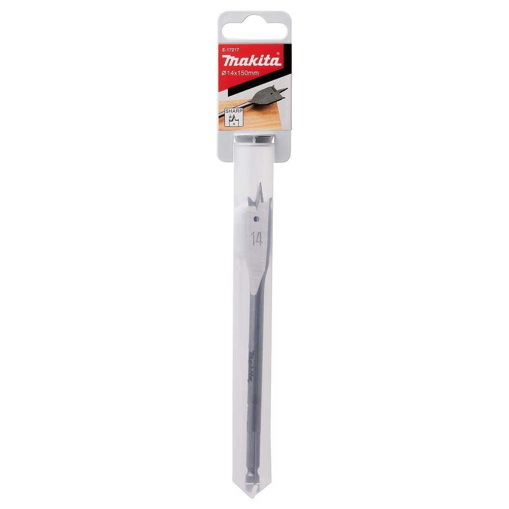 ดอกสว่านใบพาย เจาะไม้ Makita E 17217 ขนาด 14mm แกนหกเหลี่ยม Wood Flat Bit MZ