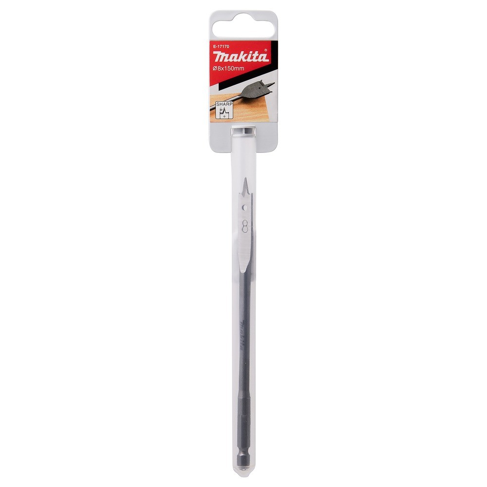 ดอกสว่านใบพาย เจาะไม้ Makita E 17170 ขนาด 8mm แกนหกเหลี่ยม Wood Flat Bit MZ