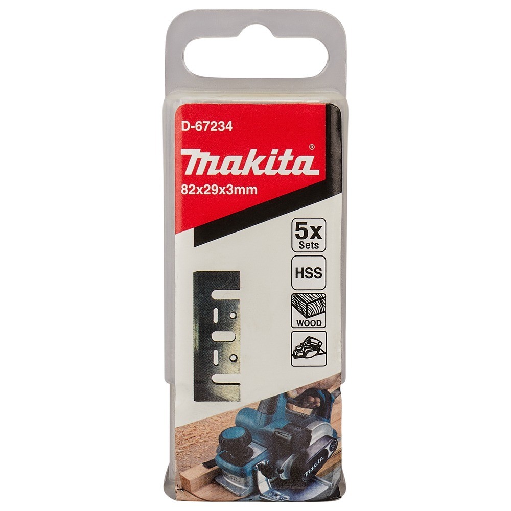 ใบมีดกบไฟฟ้า Makita D 67234 HSS 82mm สำหรับรุ่น 1100  10 ชิ้น แพค 