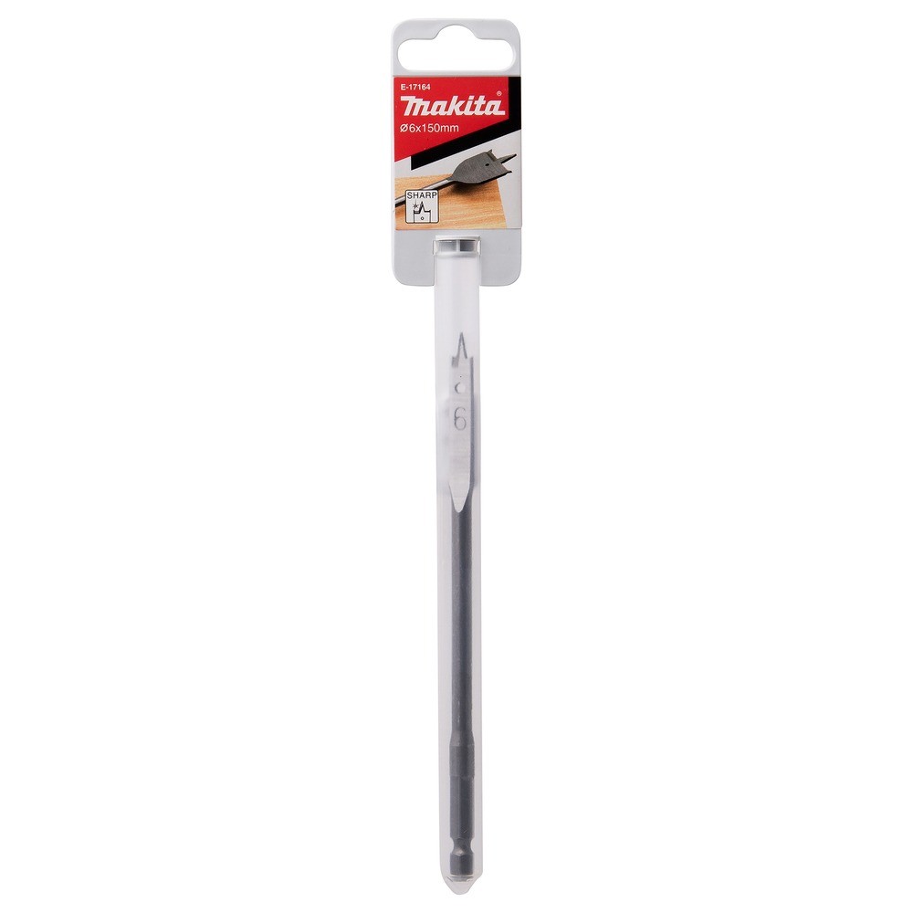 ดอกสว่านใบพาย เจาะไม้ Makita E 17164 ขนาด 6mm แกนหกเหลี่ยม Wood Flat Bit MZ