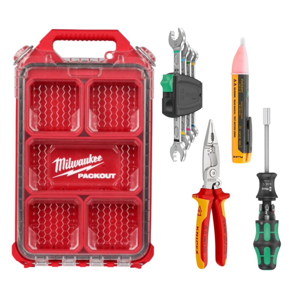 ชุดเครื่องมือซ่อมบำรุง Wera x Fluke x Knipex ในกล่อง Milwaukee  ครบจบในชุดเดียว 