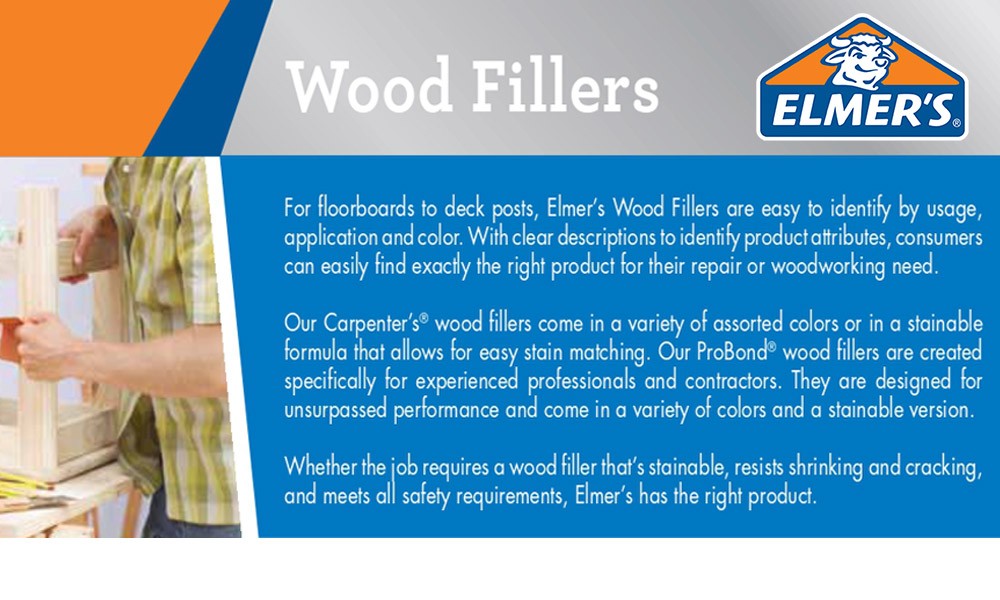 สีโป๊วไม้ วูดฟิลเลอร์  ELMER'S E818Q Probond Wood Filler ขนาด 3.25 ออนซ์ (93 มล.) สีธรรมชาติ