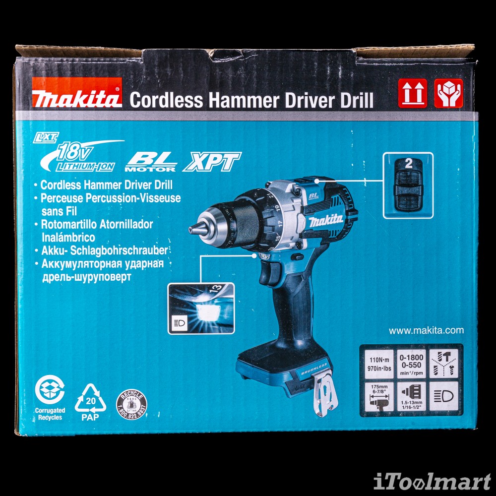 สว่านกระแทกไร้สาย MAKITA DHP489Z ขนาด 18V. ตัวเปล่า