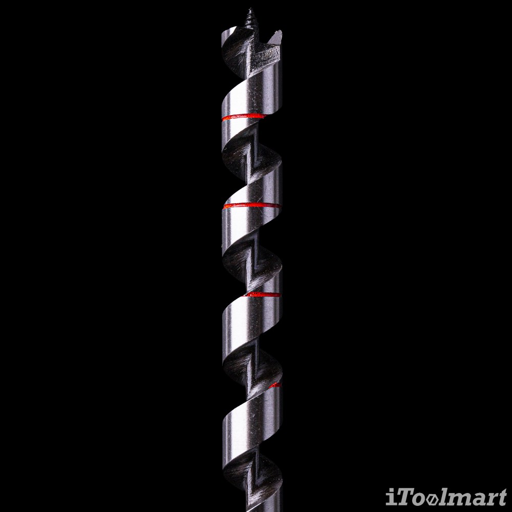 ดอกสว่านเจาะไม้ ONISHI NO.2AVX มีสเกลวัดความลึก ก้านดอก ร่อง 2 ชั้น Groove Auger Bits