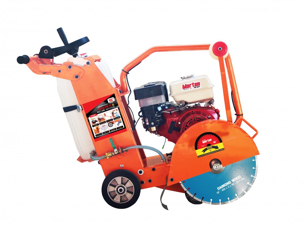รถตัดถนนคอนกรีต Marton MAR-CUT16-9HP.B Premium เครื่องยนต์เบนซิน 9 แรงม้า พร้อมใบตัดขนาด 16 นิ้ว