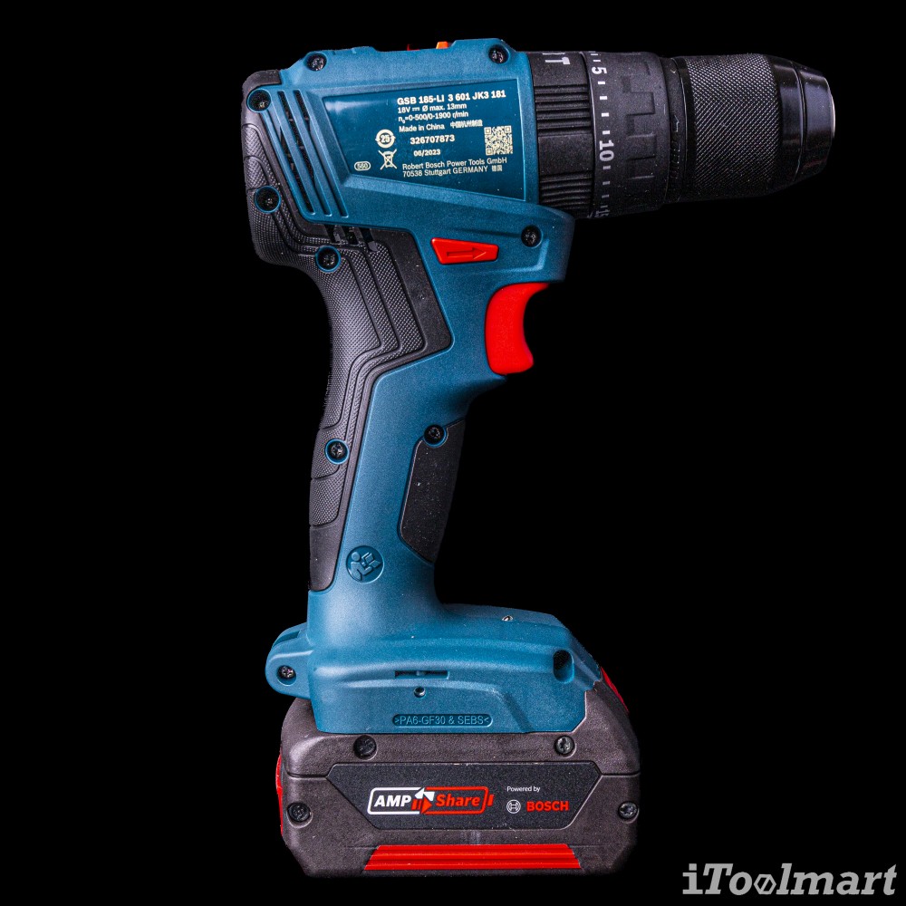 ชุดสุดคุ้ม สว่านกระแทกไร้สาย BOSCH GSB 185-LI + เครื่องเจียรไร้สาย BOSCH GWS 180 LI (พร้อมแท่นชาร์จและเเบตเตอรี่)