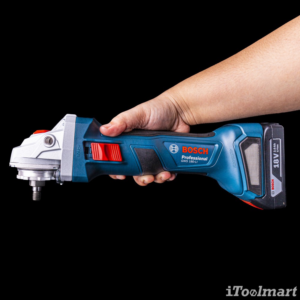 ชุดสุดคุ้ม สว่านกระแทกไร้สาย BOSCH GSB 185-LI + เครื่องเจียรไร้สาย BOSCH GWS 180 LI (พร้อมแท่นชาร์จและเเบตเตอรี่)