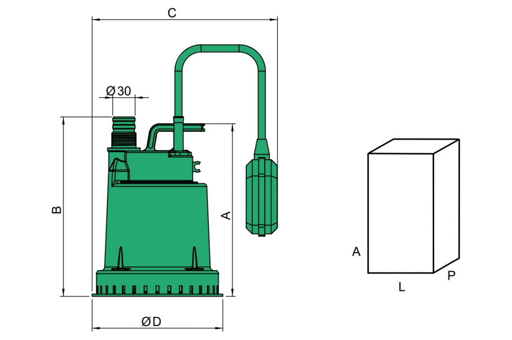SEALAND SKUBA 35 Submersible Wastewater Pump, 1 x 1 inches, pressure 0.35HP, 0.26kW, 220volts