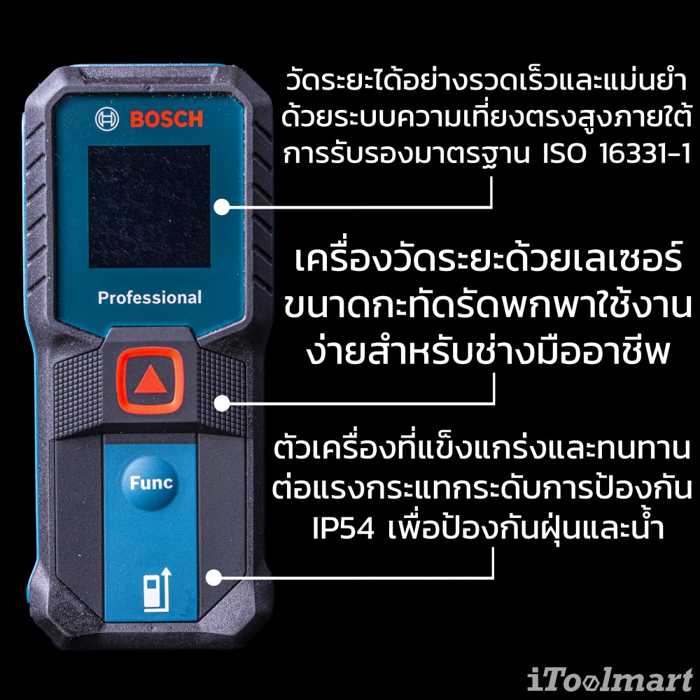 เครื่องวัดระยะเลเซอร์ 30 เมตร BOSCH GLM 30-23