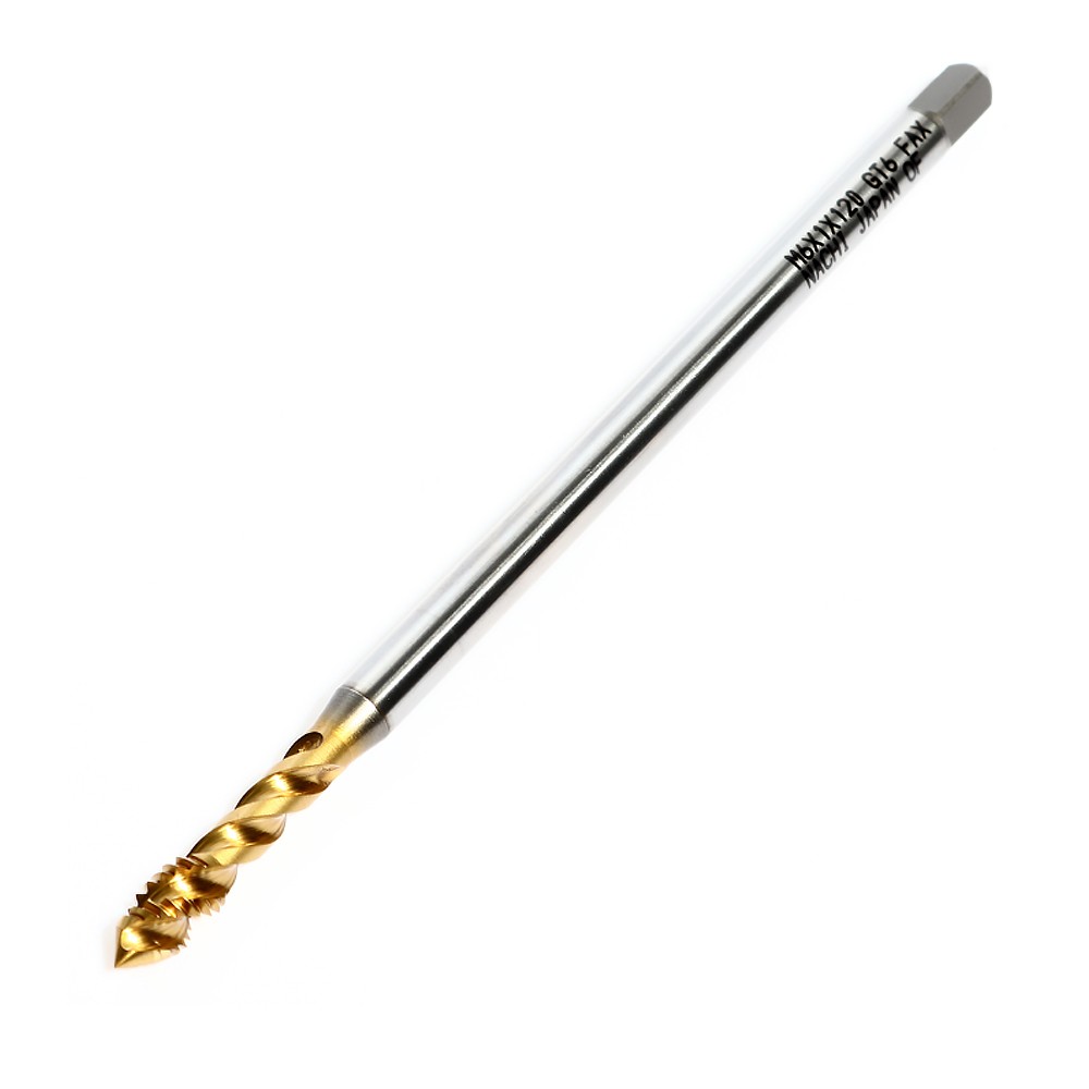 ดอกต๊าปร่องเกลียวสีทอง แบบก้านยาว NACHI L7916P G Spiral Tap Long Shank 