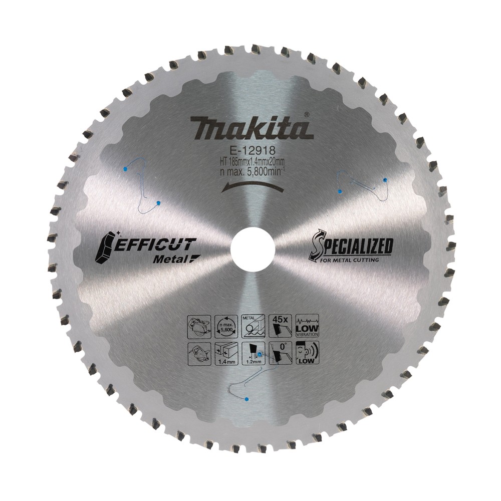 ใบเลื่อยวงเดือน สำหรับตัดเหล็ก MAKITA E-12918 Efficut 185 x 20 x 45T