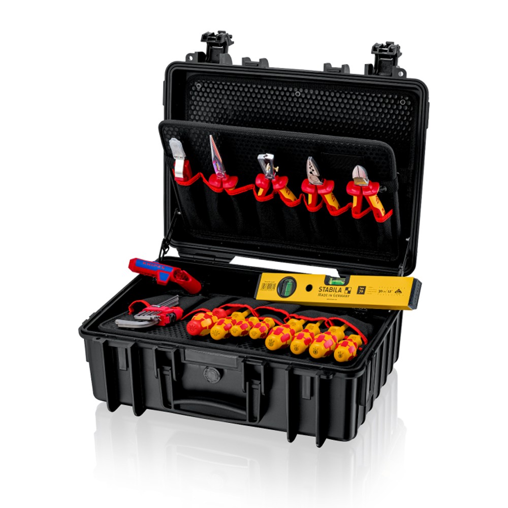 ชุดเครื่องมือช่างไฟฟ้า 24 ชิ้น KNIPEX 00 21 34 HL S2 Tool Case Vision24 Electric