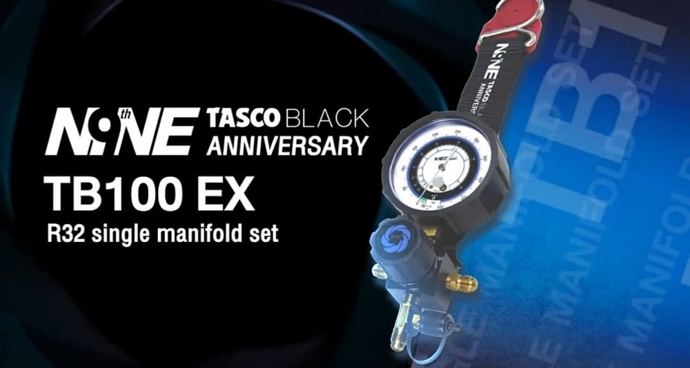 ชุดเกจวัดน้ำยาแอร์ แบบเดี่ยว TASCO BLACK TB100EX Limited Edition 9th Anniversary สำหรับน้ำยา R32, R410A