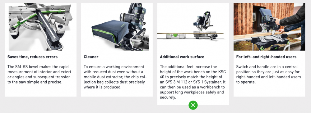 แท่นตัดองศา FESTOOL 576848 Cordless sliding compound miter saw KAPEX KSC 60 EB-Basic