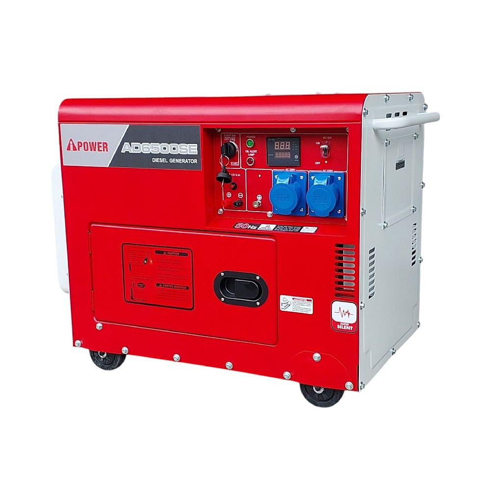 เครื่องปั่นไฟ ดีเซล AiPOWER AD6500SE Silent type กำลังไฟสูงสุด 5.5 kW 220 V