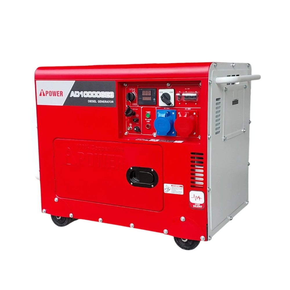 เครื่องปั่นไฟ ดีเซล AiPOWER AD10000SE3 Silent type กำลังไฟสูงสุด 7.0 kW