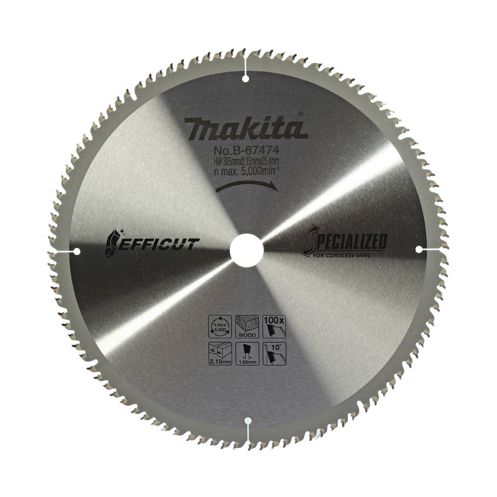ใบเลื่อยวงเดือน MAKITA B-67474 ขนาด 12 นิ้ว EFFICUT 100T สำหรับตัดไม้