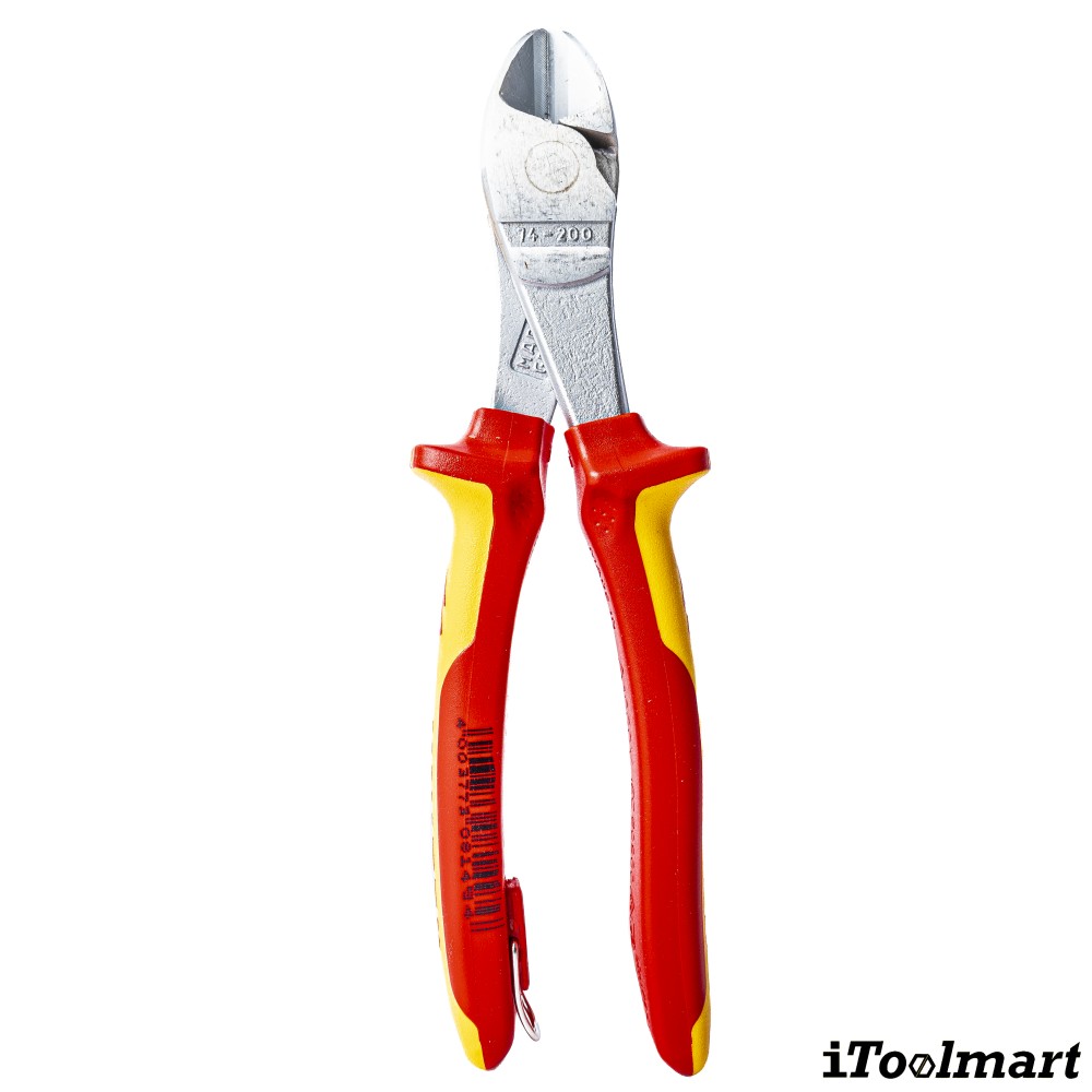 คีมตัดปากทแยง Knipex 74 06 200 T ด้ามจับหุ้มฉนวน VDE ความยาว 200 มม 