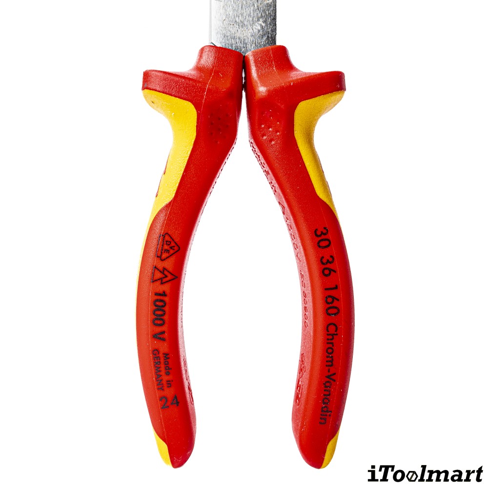คีมปากกลม Knipex 30 36 160 ด้ามหุ้มฉนวน ด้าม VDE