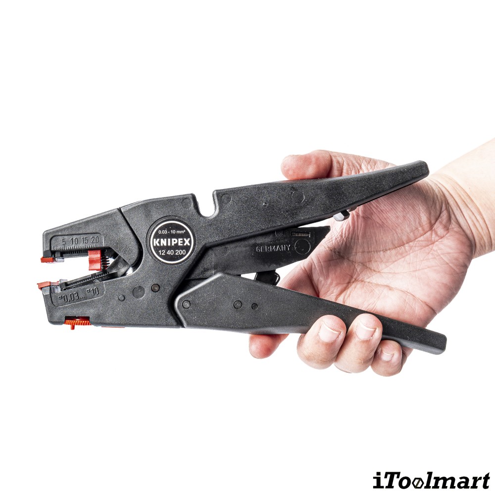 เครื่องปอกสายไฟ KNIPEX 12 40 200 SB Mini Wire Stripper