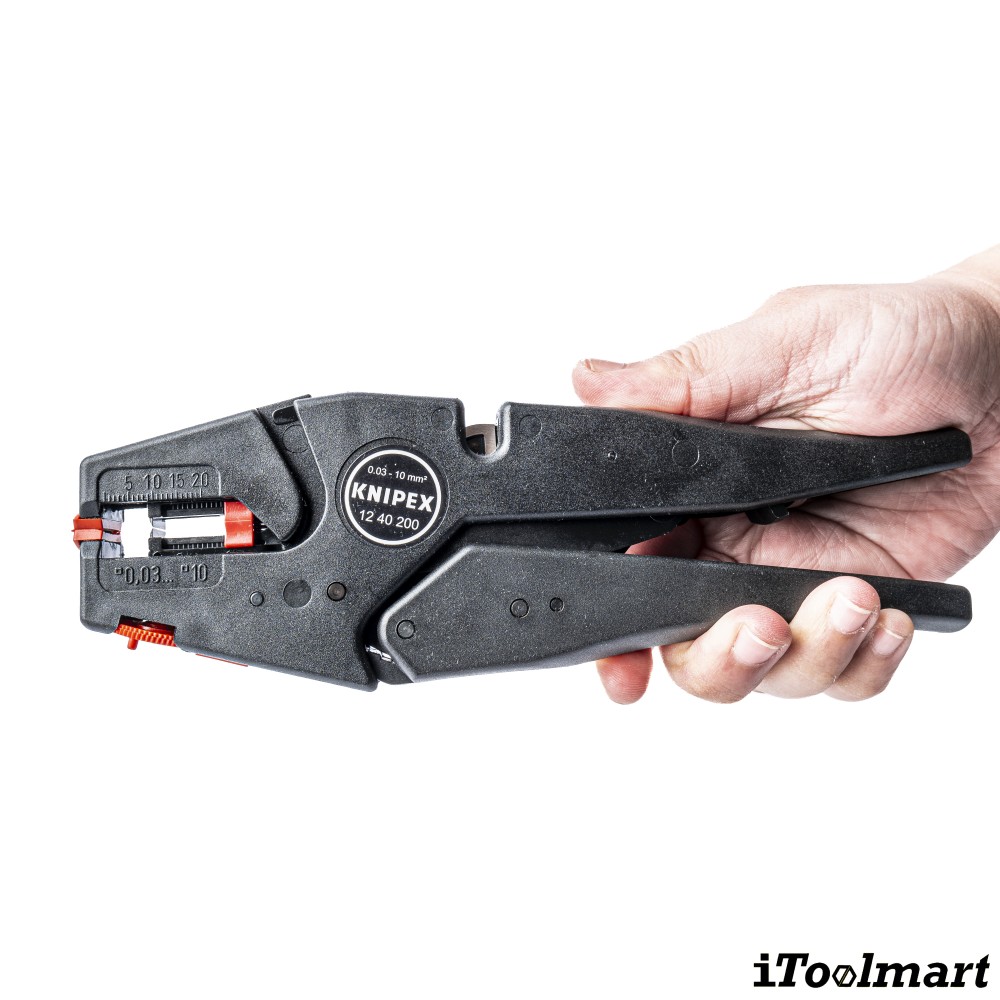 เครื่องปอกสายไฟ KNIPEX 12 40 200 SB Mini Wire Stripper