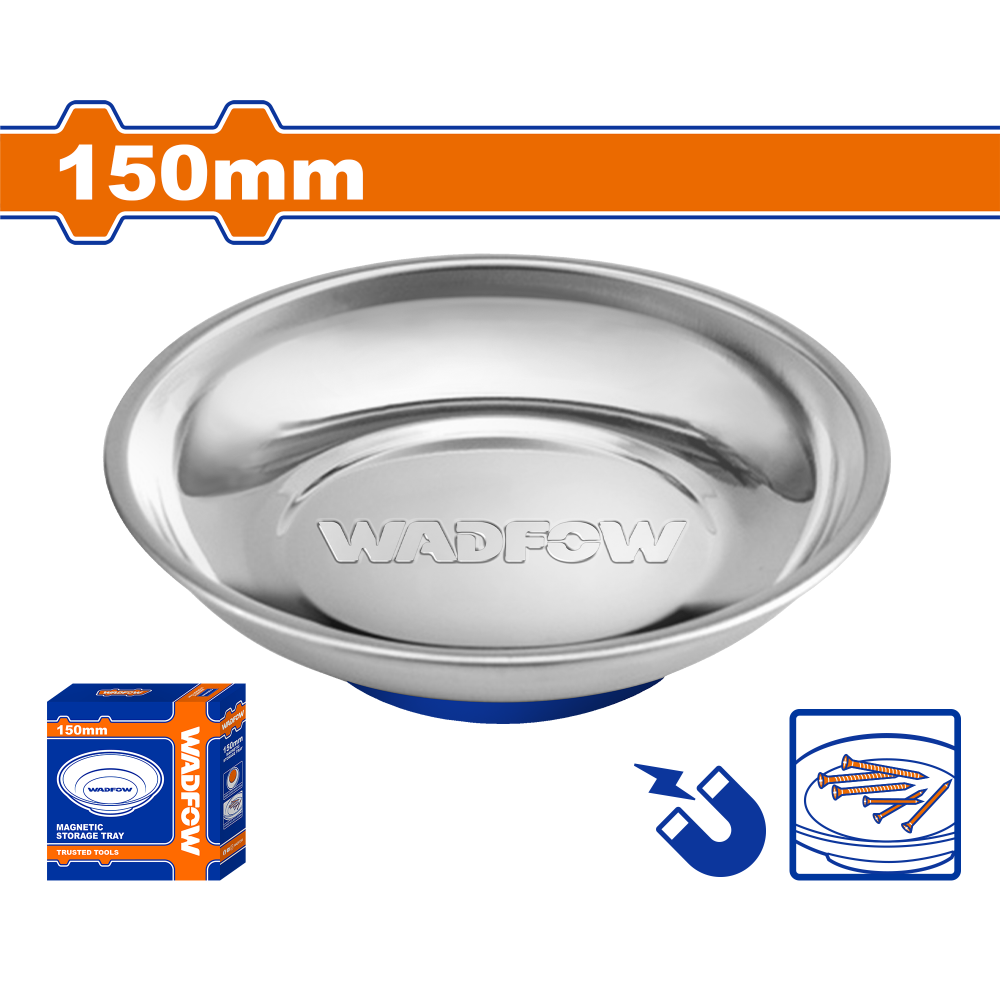 ถาดแม่เหล็กแสตนเลสทรงกลม WADFOW WMC6001 ขนาด 6 นิ้ว