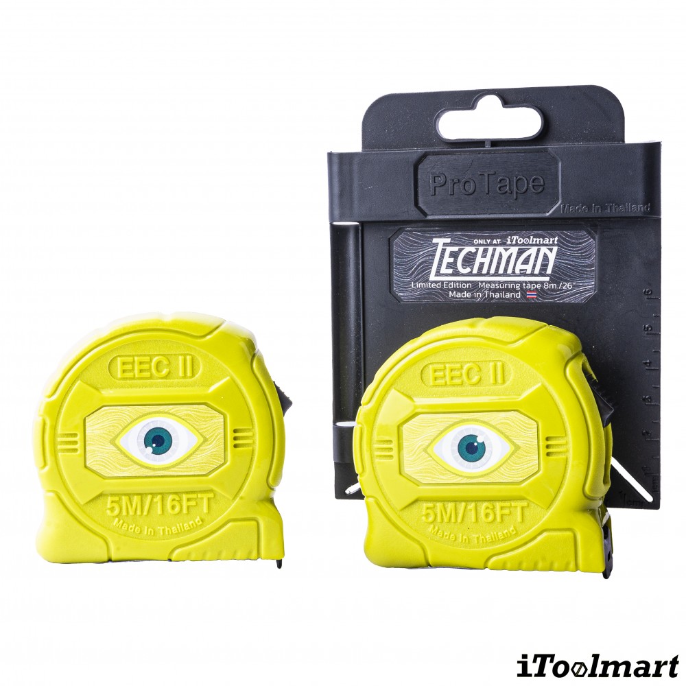 ตลับเมตร Techman X Protape E5 1 iTOOLMART ขนาด 5 เมตร สีเขียว