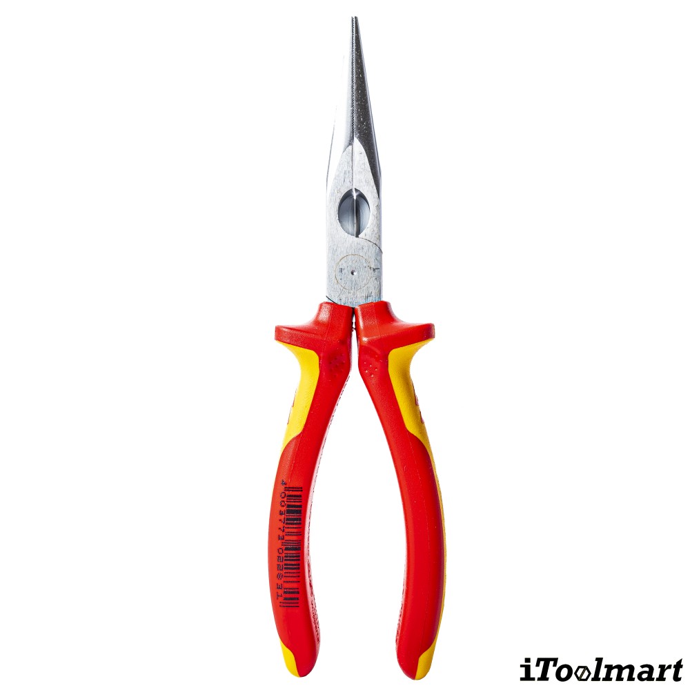 คีมปากแบนแหลม Knipex 26 16 200 ด้ามหุ้มฉนวน ด้าม VDE ความยาว 200 มม 
