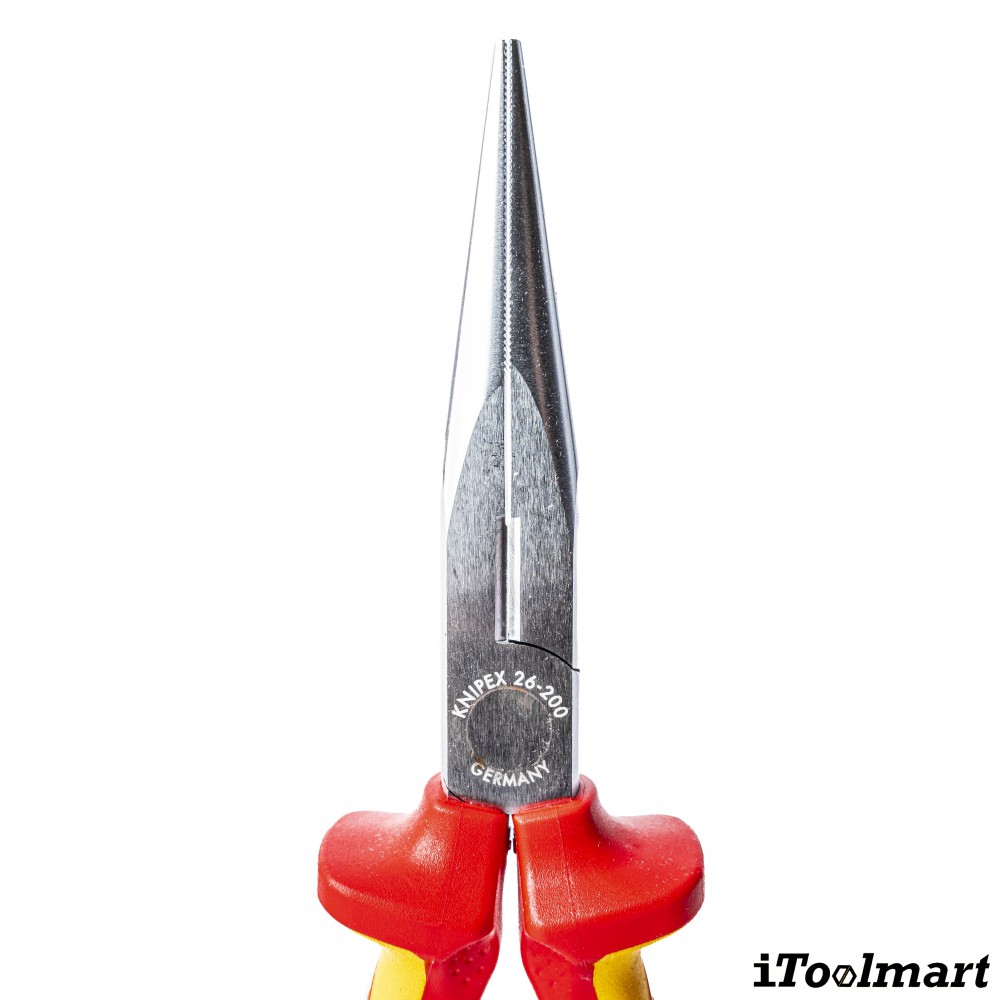 คีมปากแบนแหลม Knipex 26 16 200 ด้ามหุ้มฉนวน ด้าม VDE ความยาว 200 มม 