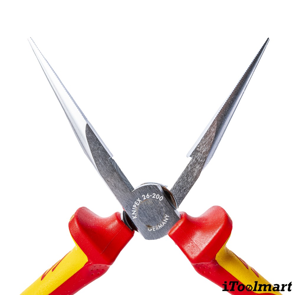 คีมปากแบนแหลม Knipex 26 16 200 ด้ามหุ้มฉนวน ด้าม VDE ความยาว 200 มม 