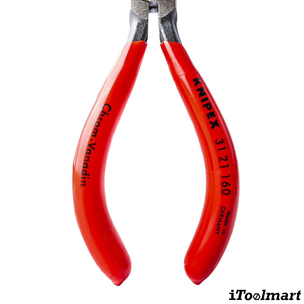 คีมปากแบนโค้ง 45 องศา Knipex 31 21 160 SB ด้ามพลาสติก