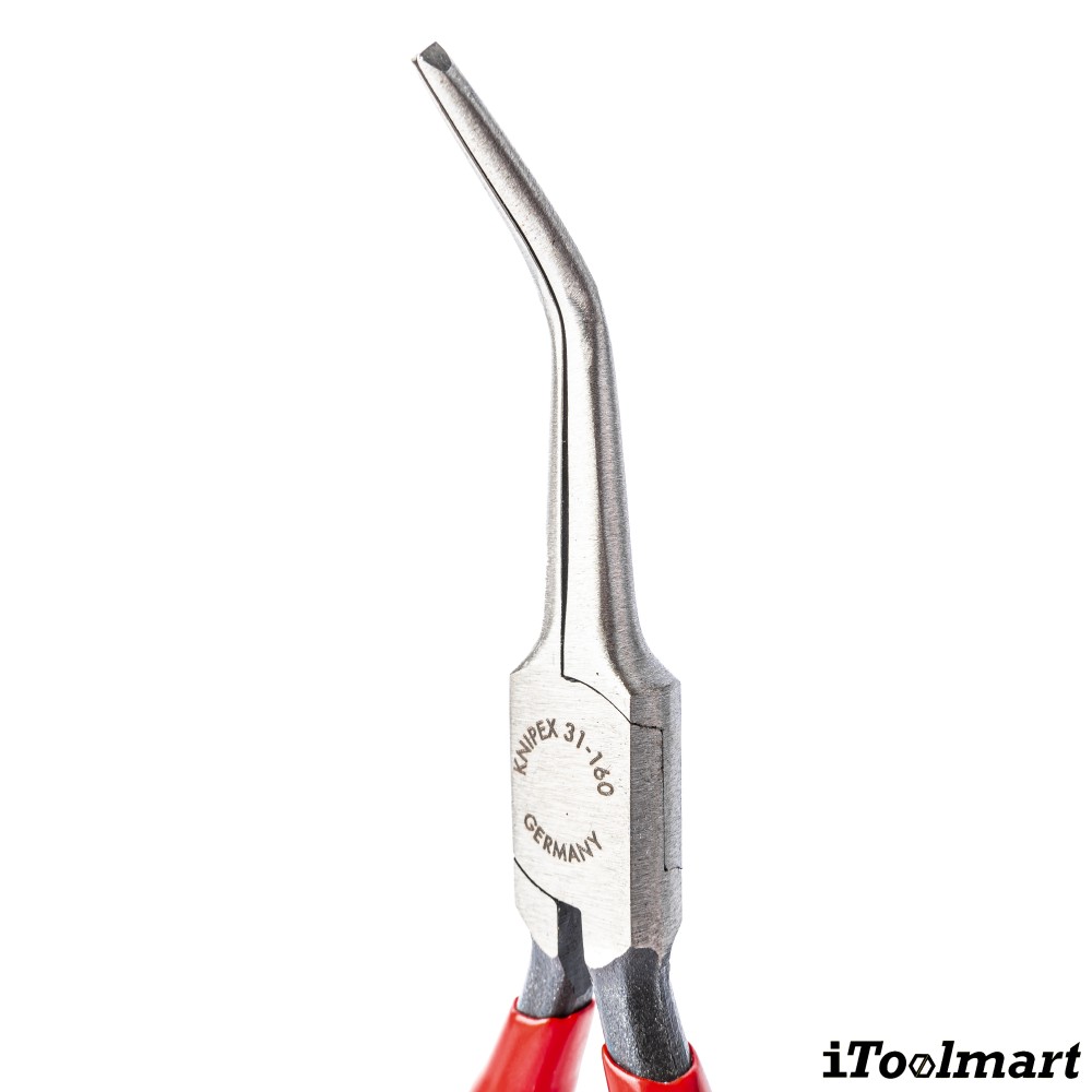 คีมปากแบนโค้ง 45 องศา Knipex 31 21 160 SB ด้ามพลาสติก