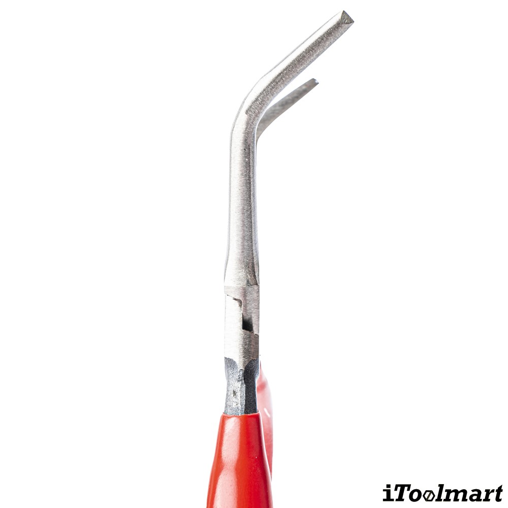 คีมปากแบนโค้ง 45 องศา Knipex 31 21 160 SB ด้ามพลาสติก