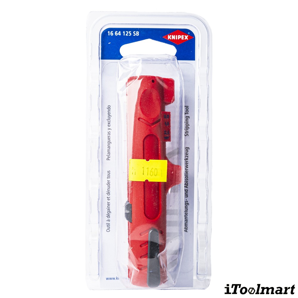 เครื่องปอกสายไฟ KNIPEX 16 64 125 SB Flat and round cable