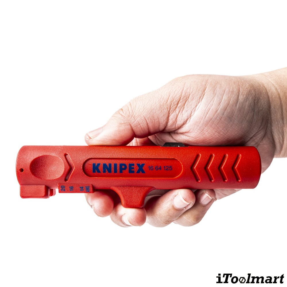 เครื่องปอกสายไฟ KNIPEX 16 64 125 SB Flat and round cable