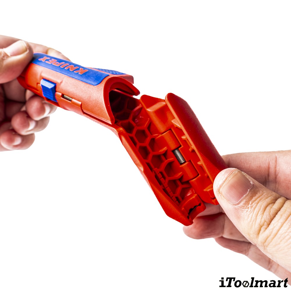 เครื่องปอกสายไฟ สายเคเบิล KNIPEX 16 95 02 SB ErgoStrip® สำหรับผู้ที่ถนัดมือซ้าย