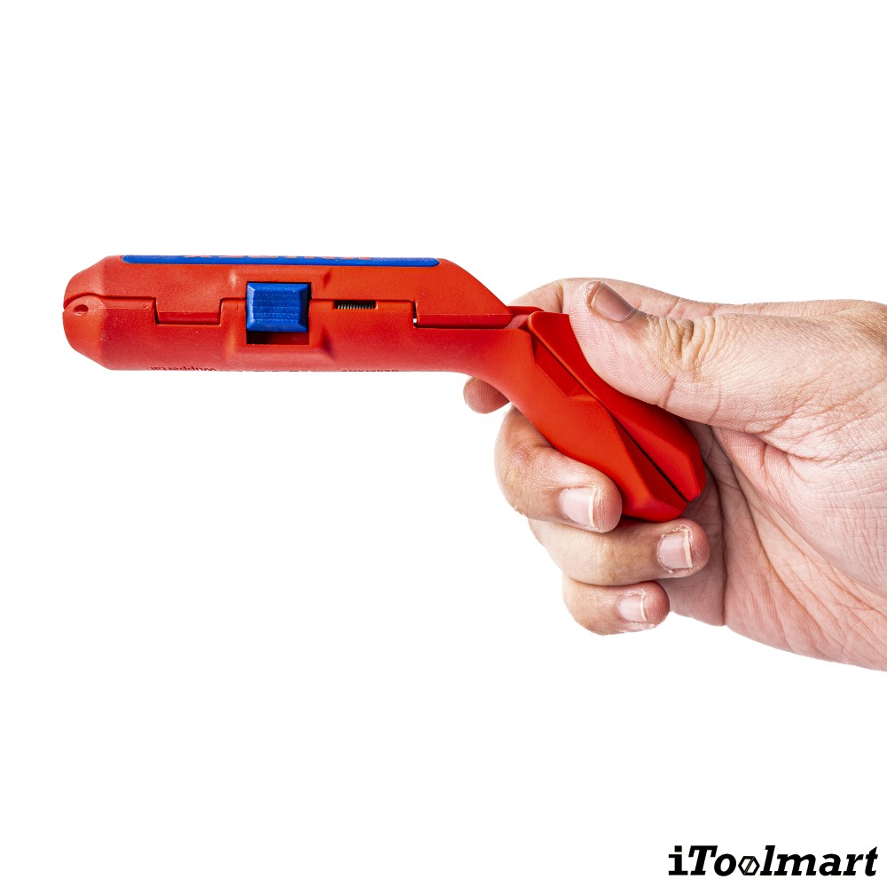 เครื่องปอกสายไฟ สายเคเบิล KNIPEX 16 95 02 SB ErgoStrip® สำหรับผู้ที่ถนัดมือซ้าย