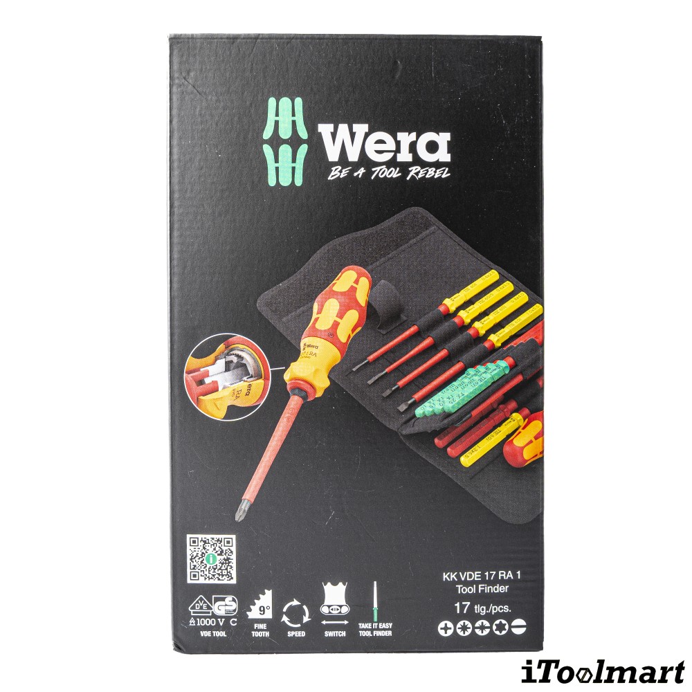 ชุดไขควง Wera Kraftform Kompakt VDE 17 RA 1  05006618001 ชุด 17 ชิ้น