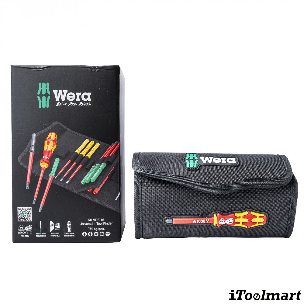 ชุดไขควง Wera Kraftform Kompakt VDE 16 Universal 1 05006607001 ชุด 16 ชิ้น