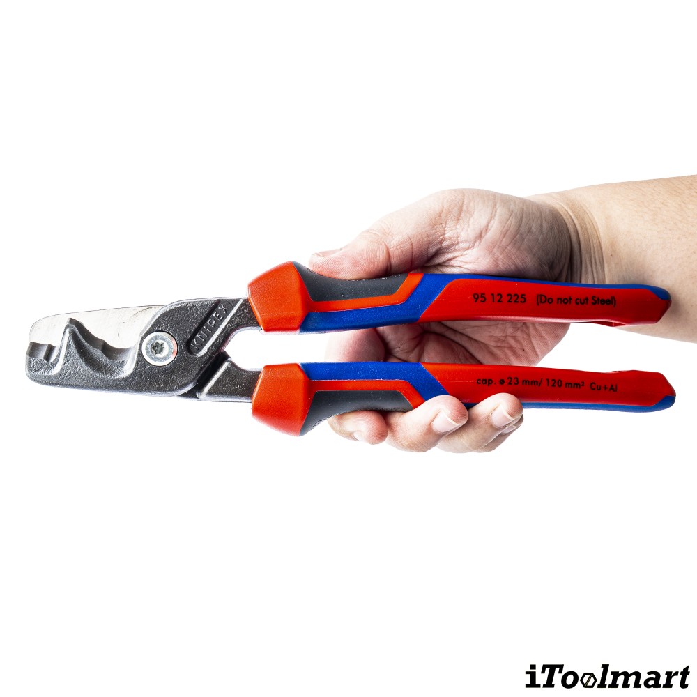 กรรไกรตัดสายไฟ สายเคเบิ้ล KNIPEX 95 12 225 ความยาว 200 มม 