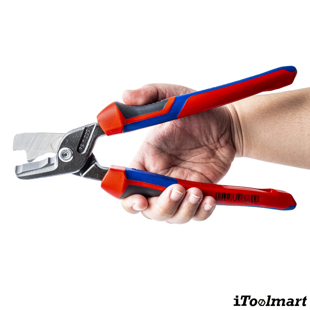 กรรไกรตัดสายไฟ สายเคเบิ้ล KNIPEX 95 12 225 ความยาว 200 มม 