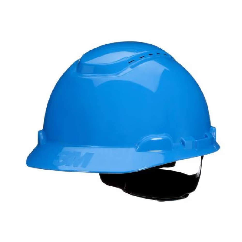 หมวกนิรภัย 3M H 703SFV UV แบบปรับหมุน สีฟ้ามีรูระบาย