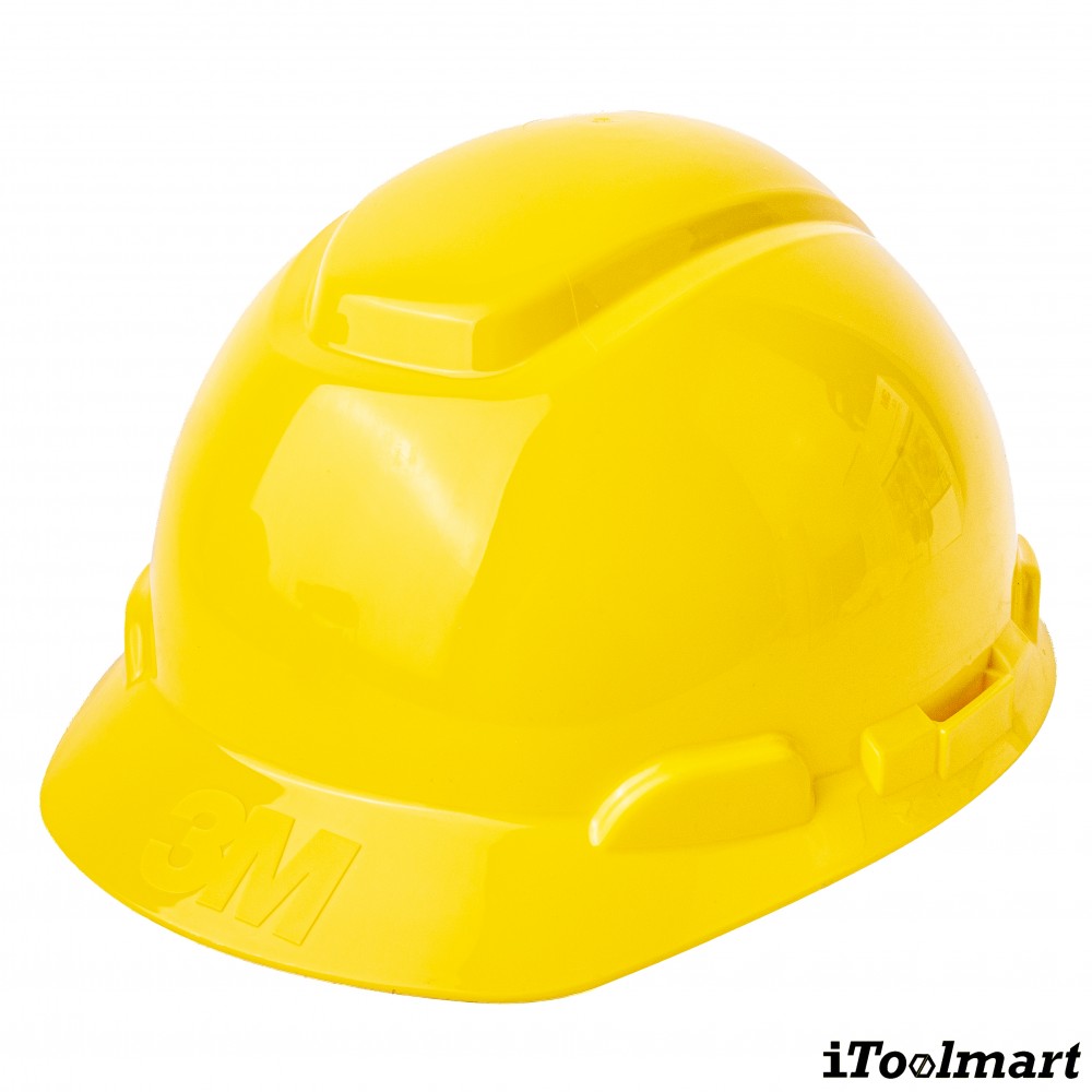 หมวกนิรภัย 3M รุ่น H 702SFR UV แบบปรับหมุน สีเหลือง