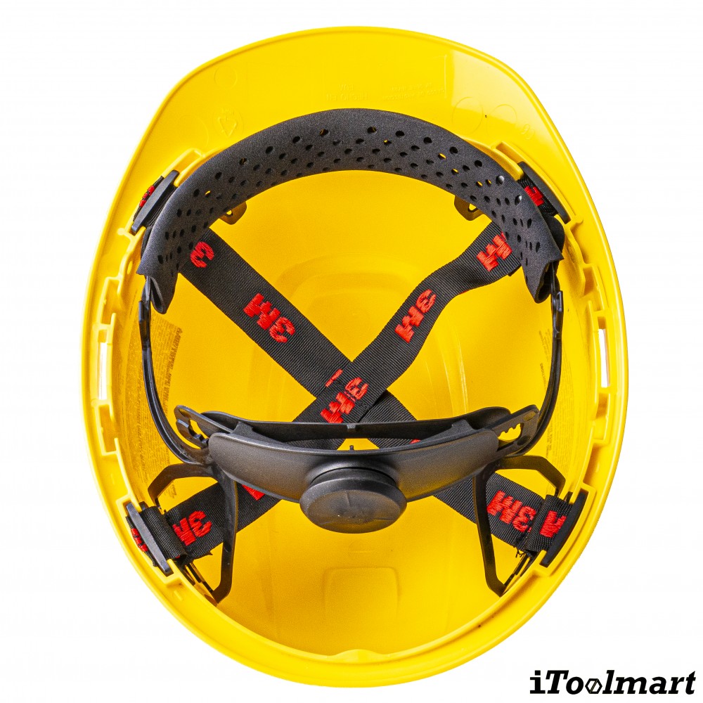 หมวกนิรภัย 3M รุ่น H 702SFR UV แบบปรับหมุน สีเหลือง